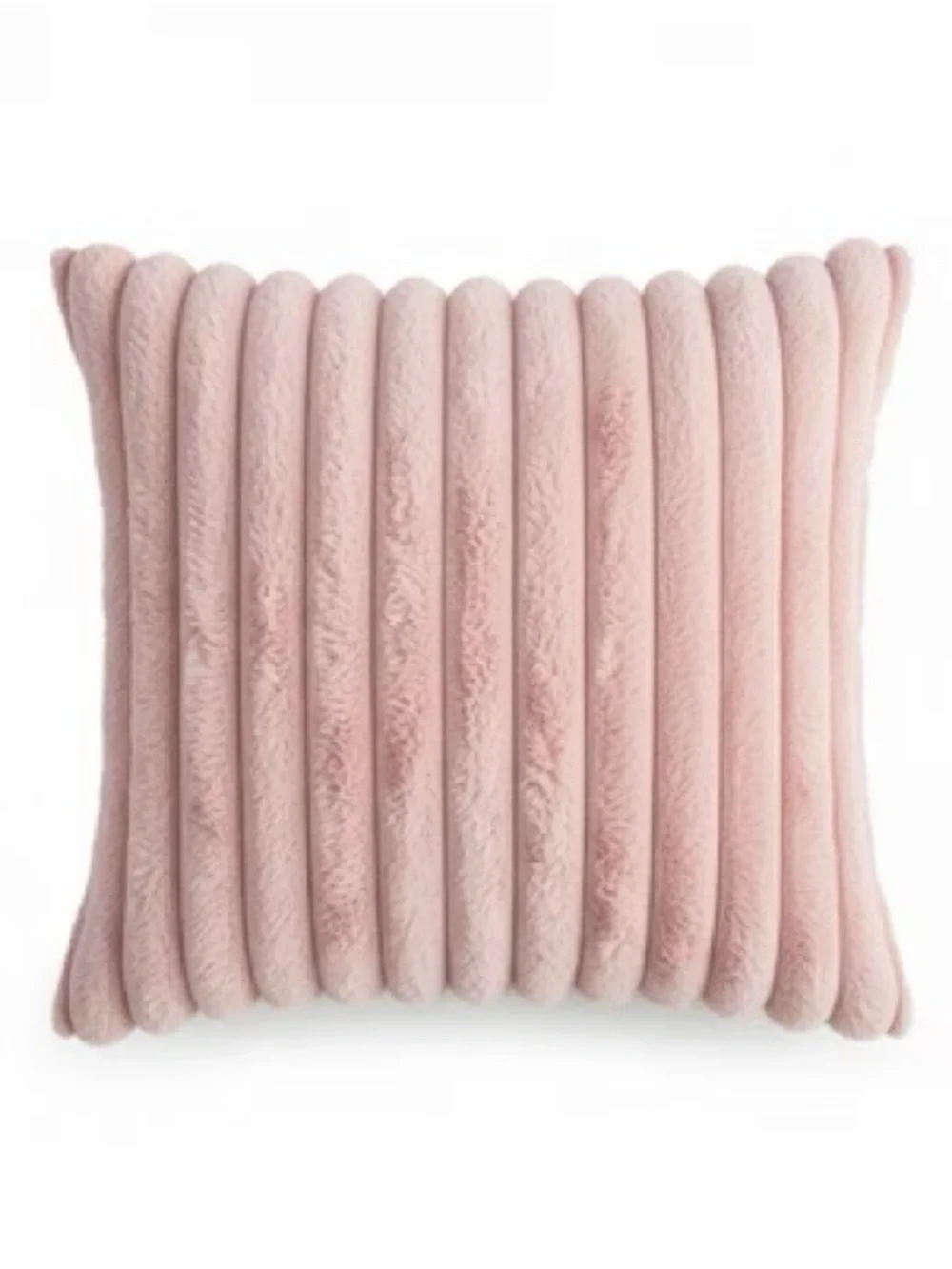 Pink Textured Corded Throw Pillow